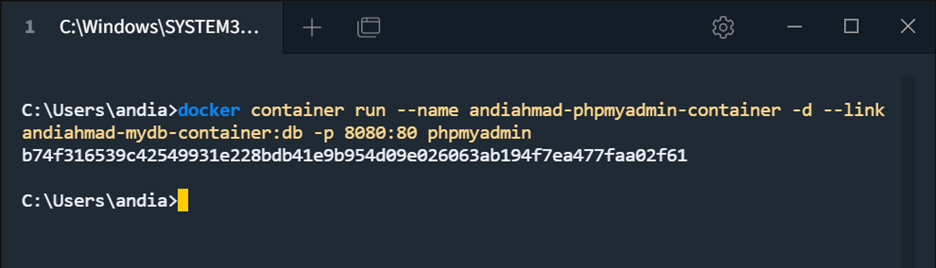 Container Phmyadmin